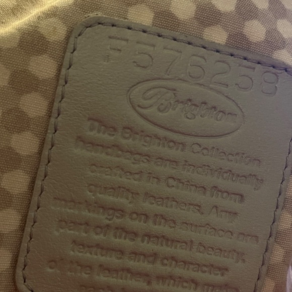 BRIGHTON Cream & Tan Raffia Wicker Genuine Leather Shoulder Bag Tote Purse - Picture 2 of 14